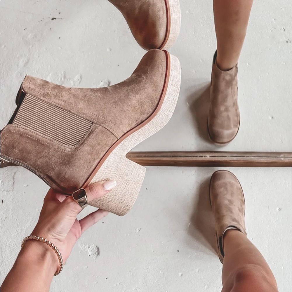 Taupe booties